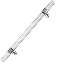 1 Inch Diameter Acrylic Door Pull with Stainless Steel Mounts, First Impressions CBN100SS4