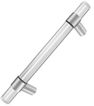 1-1/2 Inch Diameter Acrylic Door Pull with Stainless Steel Mounts, First Impressions CBN150SS4
