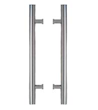 1-1/2 Inch Diameter Stainless Wasatch Door Pull Set, Pair, First Impressions PR-WST150SMTSS4
