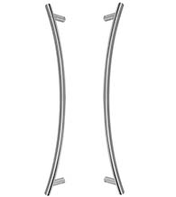 Curved Stainless Steel Door Pulls, Pair, First Impressions PR-BGH100CRVSS4