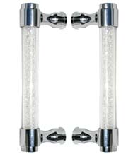 12 Inch Contemporary Bling Glass Door Pull Set, First Impressions SD-ATL05F012