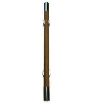 Contemporary Teak Door Handle, First Impressions CTO150SLVTEKSBR