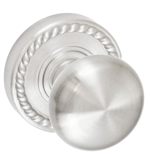 Wellington HalfRound Knob with Round Rope Rose, Fusion 01B8