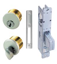 Storefront Door Mortise Deadbolt Lock Sets, Brass Cylinders, TH1101-PB
