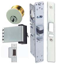 Mortise Deadlatch Conversion Kit with Lock Cylinder, TH1103-PBSC