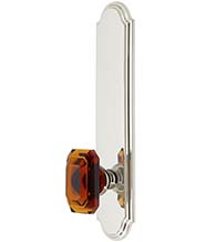 Baguette Amber Crystal Knob with Arc Tall Plate, Grandeur ARCBAC19