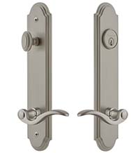 Bellagio Keyed Entry Lever with Arc Tall Plate, Grandeur ARCBEL19ENTR