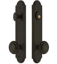 Circulaire Knob Arc Tall Plate Single Cylinder Entryset, Grandeur ARCCIR19ENTR