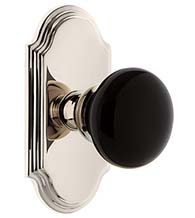 Black Coventry Knobset with Arc Rose, Grandeur ARCCOV
