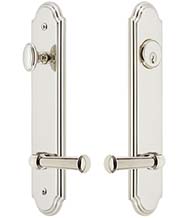 Georgetown Keyed Entry Lever with Arc Tall Plate, Grandeur ARCGEO19ENTR