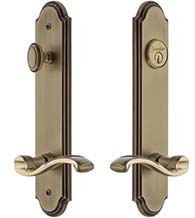 Portofino Keyed Entry Lever with Arc Tall Plate, Grandeur ARCPRT19ENTR