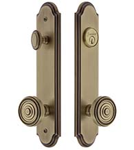 Soleil Knob with Arc Tall Plate Single Cylinder Entryset, Grandeur ARCSOL19ENTR