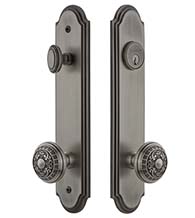 Windsor Knob with Arc Tall Plate Single Cylinder Entryset, Grandeur ARCWIN19ENTR