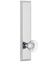 Bordeaux Crystal Knob with Carre Plate, Grandeur CARBOR19