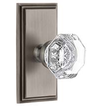 Chambord Crystal Knob with Carre Short Plate, Grandeur CARCHM