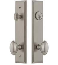 Keyed Entry Set Eden Prairie Knob with Carre Tall Plate, Grandeur CAREDN19ENTR