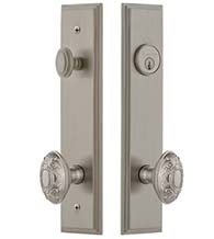 Single Cylinder Grande Victorian Knob with Carre Tall Plate Entryset, Grandeur CARGVC19ENTR