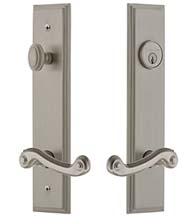 Single Cylinder Grandeur Newport Lever with Carre Plate, Grandeur CARNEW19ENTR