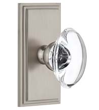 Crystal Egg Knob with Carre Rose, Grandeur CARPRO