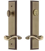 Keyed Entry Portofino Lever with Carre Tall Plate, Grandeur CARPRT19ENTR