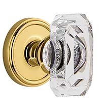 Baguette Clear Knob with Circulaire Rose, Grandeur CIRBCC