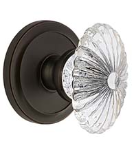 Burgundy Crystal Knob with Circulaire Rose, Grandeur CIRBUR