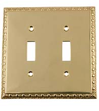 Egg and Dart Double Toggle Switch Plate, Grandeur EADSWPLTT2