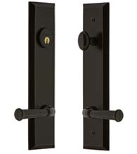 Keyed Entry Georgetown Lever with Fifth Avenue Plate, Grandeur FAVGEO19ENTR
