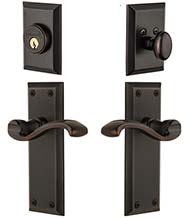 Single Cylinder Fifth Avenue Portofino Lever Entry Set Combo, Grandeur FAVPRTCOM