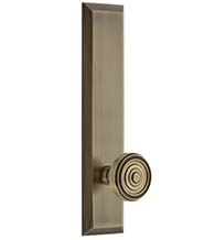 Soleil Knob with Fifth Avenue Tall Plate, Grandeur FAVSOL19