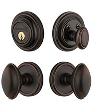 Eden Prairie Knobset With Single Cylinder Deadbolt, Grandeur GEOEDNCOM
