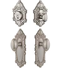 Single Cylinder Grande Victorian Entryset with Eden Prairie Knob, Grandeur GVCEDNCOM