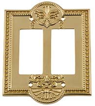 Meadows Double Rocker Light Switch Cover, Grandeur MEASWPLTR2