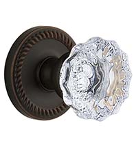Newport Rosette With Crystal Fontainebleau Knob, Grandeur NEWFON