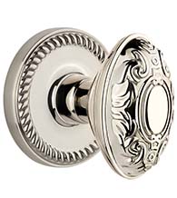 Newport Rosette With Grande Victorian Knob, Grandeur NEWGVC