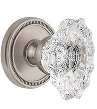 Biarritz Crystal Knob with Soleil Rose, Grandeur SOLBIA