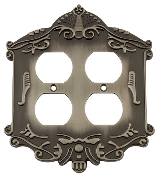 Victorian Quad Outlet Plate
