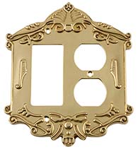Victorian Outlet and Rocker Switch Plate, Grandeur VICSWPLTRD