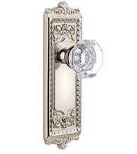 Crystal Chambord Knob With Windsor Rose, Grandeur WINCHM