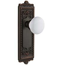 Windsor Plate With Hyde Park Porcelain Knob, Grandeur WINHYD