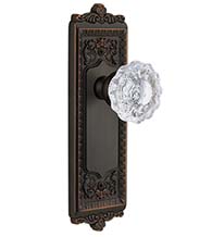 Crystal Versailles Knob With Windsor Rose, Grandeur WINVER