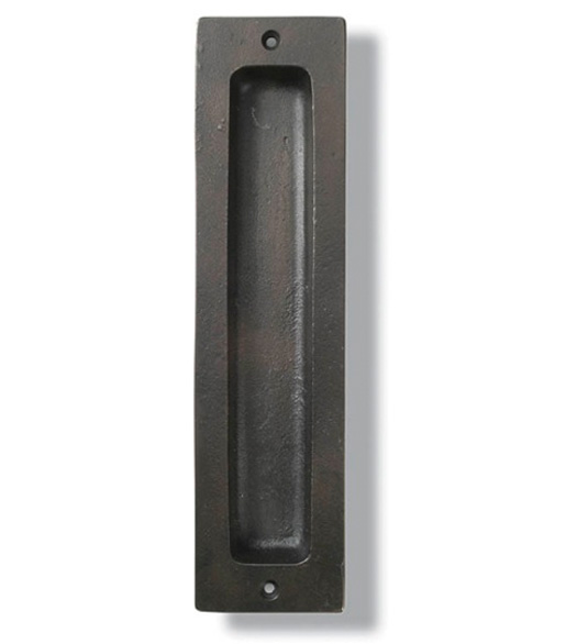 Rectangular 8 Inch Bronze Flush Door Pull