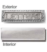 10 Inch Decorative Brushed Nickel Mail Slot, Hamilton MS-301-BN