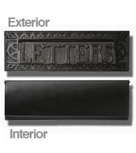 Decorative Bronze Patina Mail Slot, Hamilton MS-301-BP