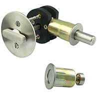 Round Barn Door Privacy Lock, INOX EC1216