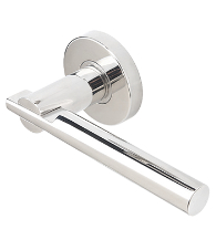 Stainless Steel Sequoia Lever with Round Rose, INOX RA251