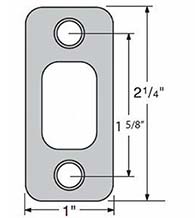 1 Inch x 2-1/4 Inch Radius Corner Deadbolt Strike, Kwikset 85063