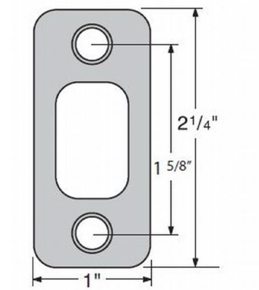 1 x 2-1/4 Deadbolt Strike