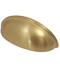 Satin Brass Newport Cup Pull, Laurey 52404