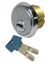 High Security 1-1/8 Inch Mortise Cylinder, Mul-T-Lock 206SP-MOR1C01